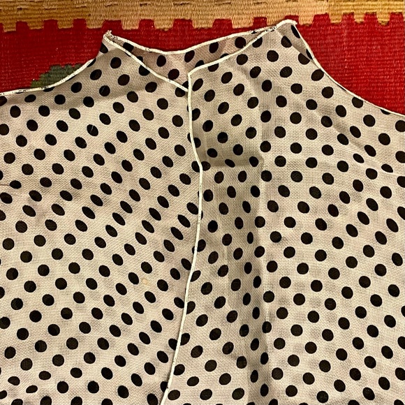 Margot Rozanska NY Sheer Polka Dot Architectural Blouse Jacket, size Small - Picture 5 of 12
